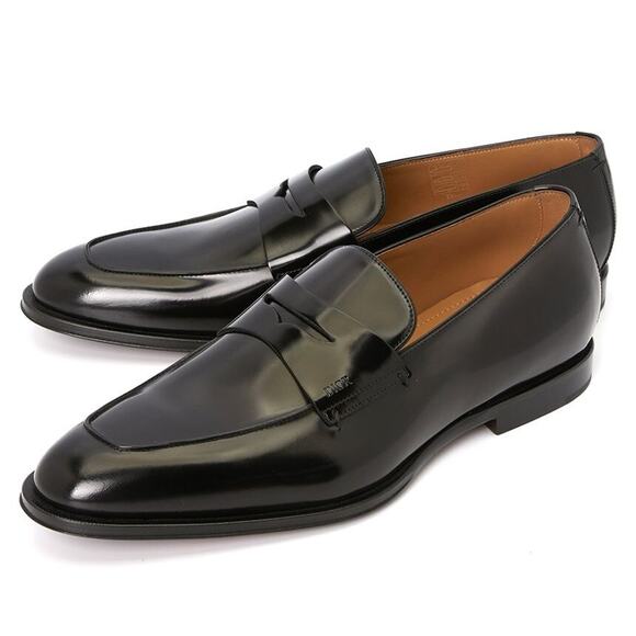 Dior Timeless Penny Loafer Black Calfskin Leather Flat Slip On Dress Shoes 45 12 - Picture 14 of 16